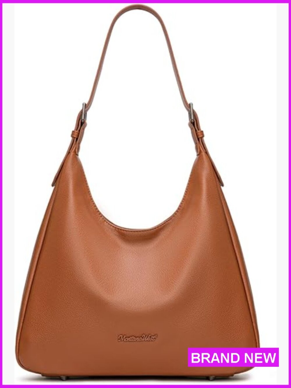 Slouchy Hobo Shoulder Bag Tote Purse with Multiple Pockets Magnetic Closure